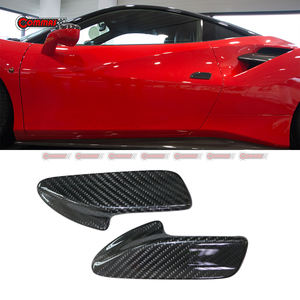 Manijas de puerta laterales de fibra de carbono seca estilo OEM para Ferrari 488, piezas de carrocería para automóviles - Product Image 1