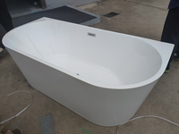Baignoire autoportante en acrylique pour adultes, design de nouvelle-zélande, baignoire à surface solide pour adultes, jasa toefl contre le mur