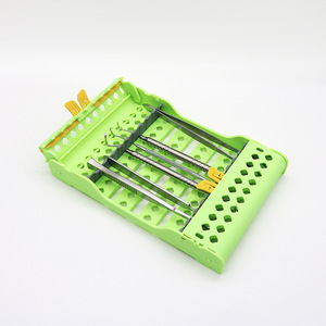 Caja de Esterilización para Instrumentos Dentales, Tipo Tarjeta Verde Púrpura, para Almacenamiento y Organización de Herramientas Dentales - Product Image 2