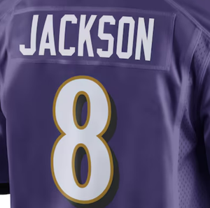 2025 baru jahitan atas murah kaus sepak bola Amerika #14 Hamilton #8 Jackson #22 Henry - Product Image 3