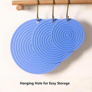 Sous-plats en silicone résistants à la chaleur de 9,45 pouces pour plats chauds, casseroles et poêles, tapis de comptoir ronds pour comptoirs de cuisine - Product Image 6