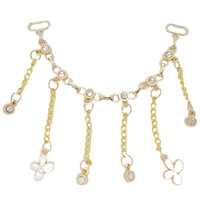 Bottes et sandales pour femmes de la marque SF à la mode avec sangle en strass de couleur personnalisée, pendentif en forme de feuille, chaîne en métal, boucle de chaussure