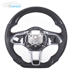 Volante de fibra de carbono de cuero negro para <span class=keywords><strong>Jaguar</strong></span> - Product Image 1