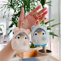 Al por mayor Llavero de pingüino de peluche adorable, colgante de muñeco transformable, juguete de peluche de gran venta para adorno de bolso
