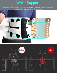 Bionic Thép Tấm Thoáng Khí Eo Hỗ Trợ Đàn Hồi Thấp Hơn Thắt Lưng Trở Lại Brace Ủng Hộ Ban Nhạc Loại Cho Eo - Product Image 2