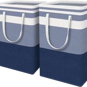 <b>Basket</b> Modern Striped Gray <b>Foldable</b> Sorting <b>Basket</b> Multifunction Wholesale Dirty Clothes Storage <b>Basket</b> - Product Image 2