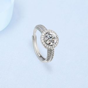 Luxury Sparkling Drop-Shaped Zircon Diamond Wedding <b>Ring</b> for Bridal Platinum Plated Open <b>Adjustable</b> <b>Ring</b> Wedding Band - Product Image 4