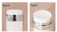 Pot Airless 30 ml 50 ml Double Paroi, Pot Acrylique à Pompe Airless Rechargeable