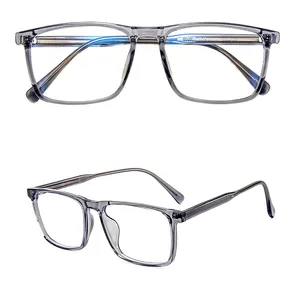 Oem Custom Eyeglass Frame Unisex Anti Blue Light Glasses Square Frame Glasses Mens Acetate Optical Glasses Frames TR90 Eyewear