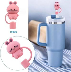3D rơm toppers Phụ kiện cho Tumble cup 40 oz dễ thương động vật tái sử dụng rơm bảo vệ cho 10mm uống ống hút - Product Image 5