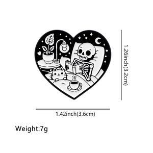 Sming Pins <span class=keywords><strong>bruja</strong></span> esmalte Pin esqueleto gato videojuego solapa insignia aleación Mori broche personalizado ropa mochila Accesorios - Product Image 6
