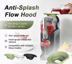 Capot anti-éclaboussures pour machine à slushie <span class=keywords><strong>Ninja</strong></span> FS301 et FS300, couvercle guide liquide, entonnoir en silicone anti-déversement pour verser les boissons - Product Image 5