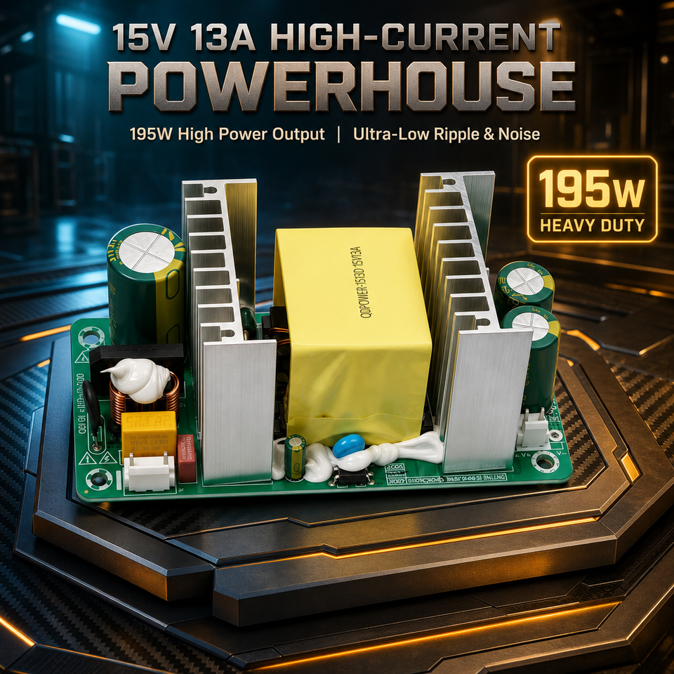 Sweech Power Open Frame 195W AC-DC Converter Module 15V13A Single Circuit Bare Board ...