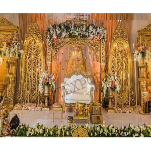 Glorioso moderno Bollywood boda escenario decoración boda india recepción elegante Srilankan tema fibra de vidrio duradero interior - Product Image 1