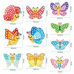Etiquetas de Mariposas para Manualidades, Adhesivos de Papel Metalizado para Niños y Niñas, Regalo de Cumpleaños para Niños Pequeños, Artículos Esenciales para Actividades de Viaje DIY - Product Image 4