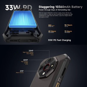 สมาร์ทโฟน Ulefone Armor X16 รุ่นทนทาน แบตเตอรี่ 10360mAh หน่วยความจำ 128GB หน้าจอ 120Hz ขนาด 6.56 นิ้ว รองรับ NFC ระบบปฏิบัติการ Android 15 กล้องกลางคืน 48MP รองรับ 4G - Product Image 3