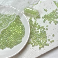 20g Perles en résine transparentes classiques écologiques de 3 mm, forme 3D, peintes, mini-boules pour décorations d'ongles DIY