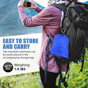 <span class=keywords><strong>Amaca</strong></span> da Campeggio per Adulti e Bambini, Portata 500 libbre, Leggera e Portatile, Singola/Doppia, <span class=keywords><strong>con</strong></span> Cinghie per Alberi e Borsa da Trasporto, per Escursionismo e Viaggi - Product Image 5