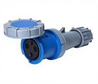 Connecteur de prise industrielle étanche HFE bleu IP67 63A 2P+E 3 4 5 broches CE 220V Modèle HFN-2332 Usine source professionnelle
