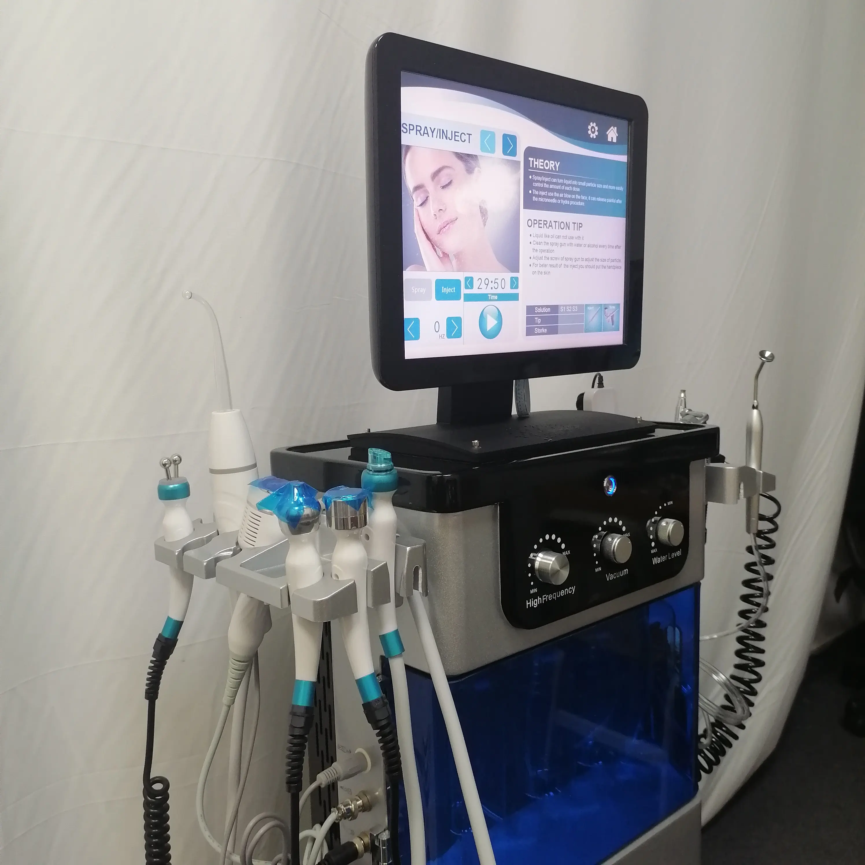 Hydro oksigen KECANTIKAN & perawatan pribadi jet peel bersih mesin facial Perawatan Kulit salon peralatan pemutih 12 in 1 perangkat