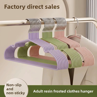 Cintres en métal mat dépoli de qualité supérieure, antidérapants, couleur macaron, en résine, avec encoches pour les épaules, pour présentation en boutique, vente en gros