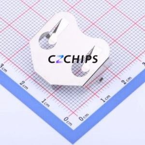 MY-2450-02 Button & Strip Battery Connector Through hole Component (THT) Connector Battery Clip <b>CR2450</b> Phosphor Bronze Nickel - Product Image 2