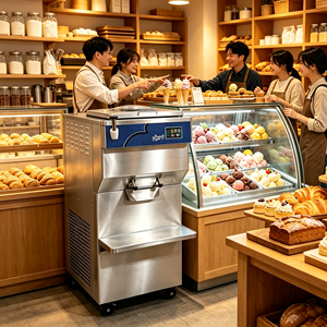 Máquina de Gelato Automática Artesanal de Acero Inoxidable, Máquina Vertical para Hacer Helados para Uso Comercial y Congelación por Lotes - Product Image 6