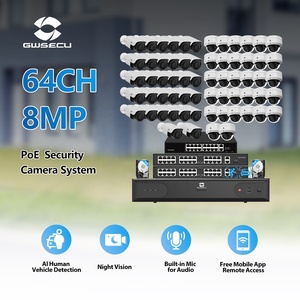 Gwsecu 8MP ngoài trời ai IP CCTV Hệ Thống <span class=keywords><strong>Camera</strong></span> 4K 64 kênh NVR 16TB HDD App xem từ xa thương mại PoE an ninh Hệ thống <span class=keywords><strong>camera</strong></span> - Product Image 2