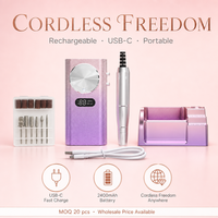 Perceuse à ongles électrique portable 45000 tr/min rechargeable avec finition peinture nacrée irisée couleurs personnalisées OEM ODM Fournisseur d'usine