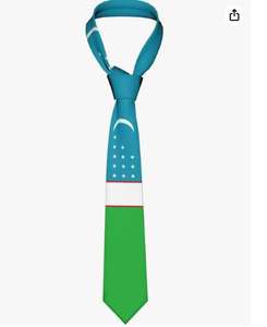 Corbatas de Moda para <span class=keywords><strong>Hombre</strong></span> con Estampado de la Bandera de la República de Uzbekistán, Suaves y Cómodas, para Bodas, Fiestas, Trabajo, Casual, Vacaciones, Regalos - Product Image 2