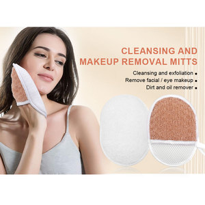 <span class=keywords><strong>Gant</strong></span> de nettoyage facial en microfibre douce personnalisable avec logo, réutilisable, pour démaquillage, exfoliation et nettoyage du visage, idéal pour le spa - Product Image 2