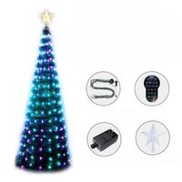 Shingel LED Weihnachtsbaum-Lichter mit Stern-Dekorationen für Innen- und Außenbereich Garten Weihnachtsbeleuchtung