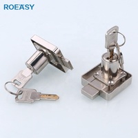 ROEASY 138-22 Serrure de meuble Serrure de tiroir Serrure de placard en alliage de Zinc avec 3MM Loquet 22MM Cylindre Cuisine Jouets Moderne Nickelé