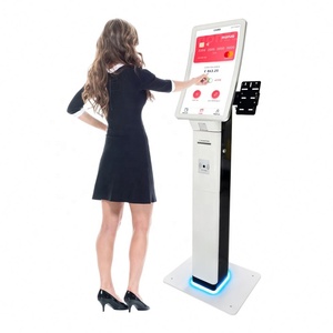 Kiosque de paiement pour la gestion des files d'attente avec écran incurvé de 32 pouces et caméra faciale, modèle Colomn 23.6, pour les salles de services publics, améliorant l'efficacité - Product Image 1