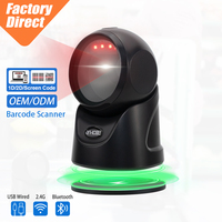 Lector de Códigos de Barras OEM de Ángulo Amplio con Sensor Automático, Bluetooth, 2600mAh, Carga Inalámbrica, Escáner de Códigos de Barras de Escritorio Manos Libres