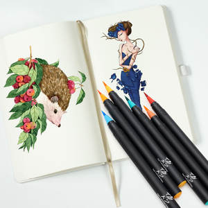 Bolígrafos de acuarela de 20 colores con puntas de pincel flexibles-Efecto de pincel real, perfecto para dibujar y pintar - Product Image 6