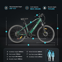 SAMEBIKE Vélo Électrique Urbain Tendance 27,5 pouces avec Moteur 250W500D, Vélo de Ville Électrique pour la Route, Vélos de Sport, Vélo Électrique (Stock UE)
