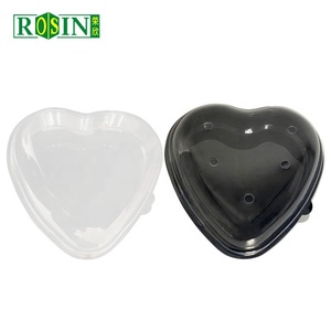 Emballage de récipient de fraise à emporter ClamShell transparent boîte en plastique en forme de coeur de fraise - Product Image 2