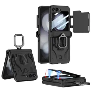 Magnetic Hing Ring Amor case with window protection For Samsung Galaxy Z flip 5 Mobile Phone case shockproof wholesale
