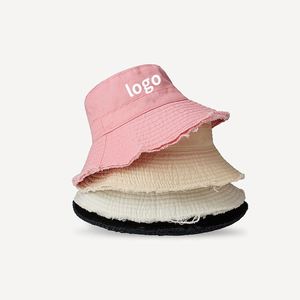 Pink Fisherman Sunshade Bucket Hat With Large Eaves Furred <b>Edge</b> Water Washable for Summer Beach Ski Custom Logo Sun Protection - Product Image 4