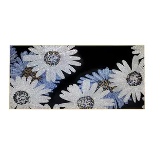 Customise Artwork American Style Sun Flower Sunflower Crystal Porcelain Canvas Painting Wall Art