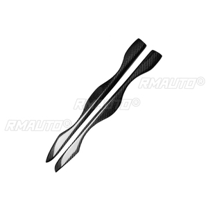1 paire de garnitures de phares en fibre de carbone véritable pour BMW Série 5 E34 1988-1996, caches de phares, autocollants de voiture - Product Image 2