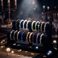 Bracelet élastique en pierres naturelles et cristaux de guérison, vente en gros directe usine, support OEM ODM personnalisé