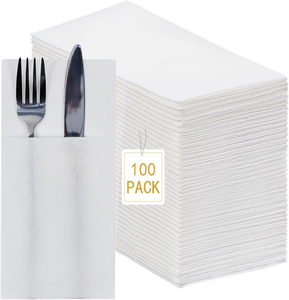 Logo personnalisé serviettes en papier Airlaid jetables en lin dîner de mariage salle de bain essuie-mains avec sac Style - Product Image 1