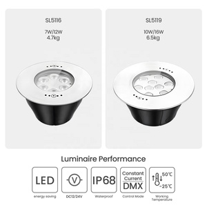 12V LED Pool Lights IP68 Surface étanche sous-marine à changement de couleur 2700-6000K Corps de lampe en acier inoxydable Par56 50000 heures - Product Image 2