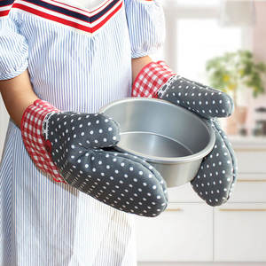Guantes de horno de algodón grueso, tamaño estándar, aislantes del calor para hornear en la cocina y usar en el horno - Product Image 2