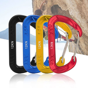 Mosquetón de aleación de aluminio 12KN en forma de D para escalada, senderismo, llavero, gancho de seguridad, conexión de cuerda, accesorio de equipo - Product Image 1