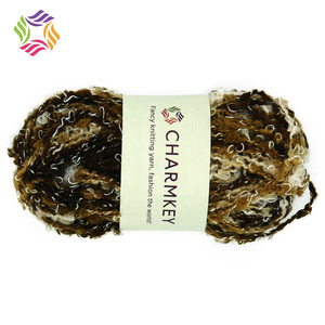 Tùy Chỉnh Vòng Tròn Fluffy Bé Mềm Hỗn Hợp Nhuộm Màu Polyester Tay Đan Ưa Thích Boucle Sợi Vòng Tròn Sợi Cho Vẫy Tự Làm Chăn - Product Image 6