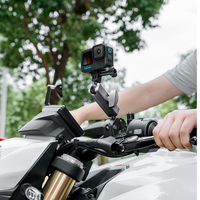 Schnellmontage-Klemmhalterung für Lenker für GoPro DJI Insta360 Action- und Sportkameras an Fahrrad- und Motorradlenkern