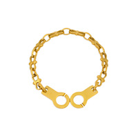 Collier ras du cou tendance en acier titane plaqué or 18 carats, design animalier Hip Hop, style rétro français, inspiré des tendances européennes et américaines